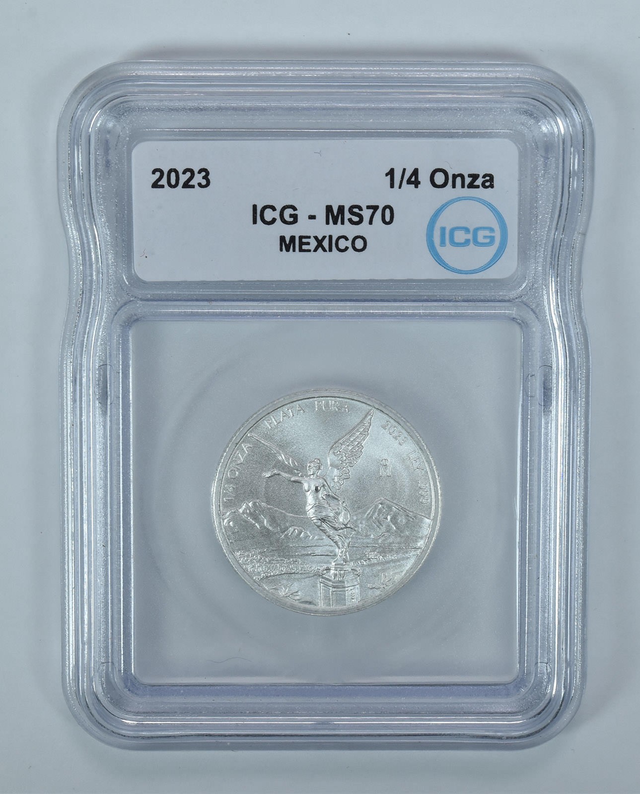 2023 Mo Mexico 1/4 Onza Silver Libertad MS70 ICG 2023 Mo Mexico 1/4 Onza Silver Libertad MS70 ICG