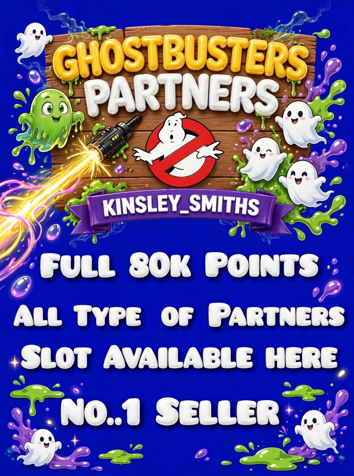 All Type Of Ghostbusters Partners Slot Full Carry 80k  Max.5 hours Mono-poly-go 