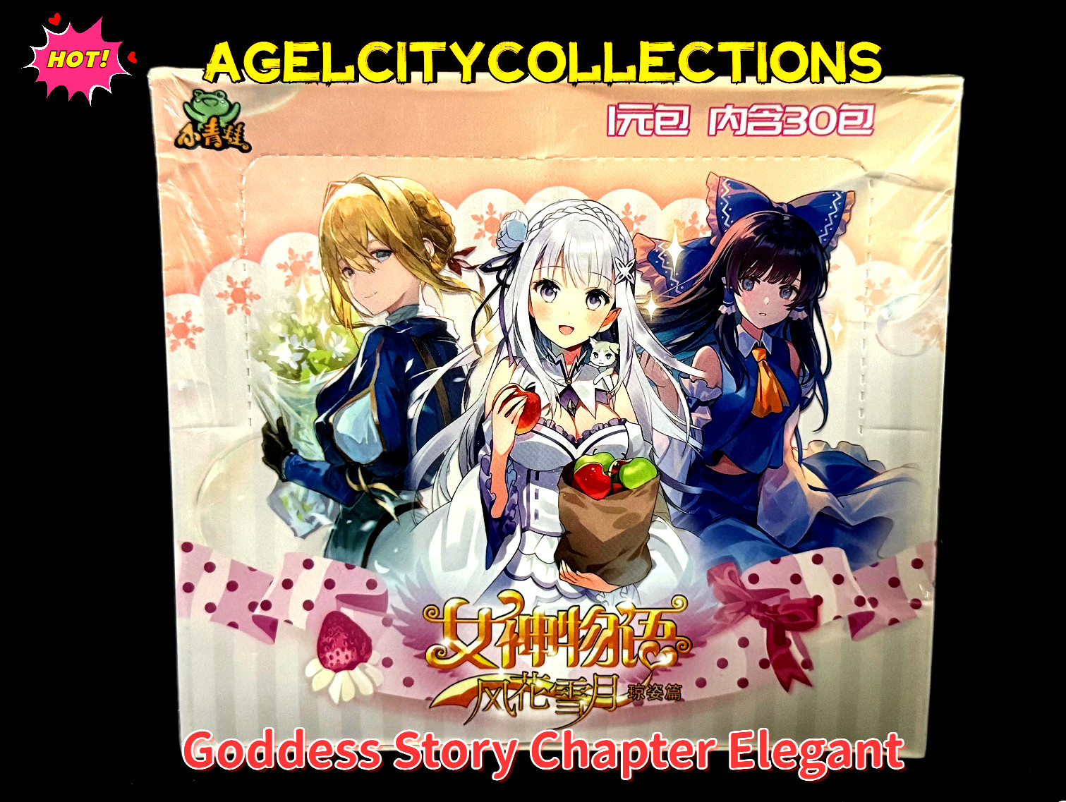 Goddess Story Anime CCG TCG Waifu Card Game 30 Pack Booster Box Chapter Elegant Goddess Story Anime CCG TCG Waifu Card Game 30 Pack Booster Box Chapter Elegant