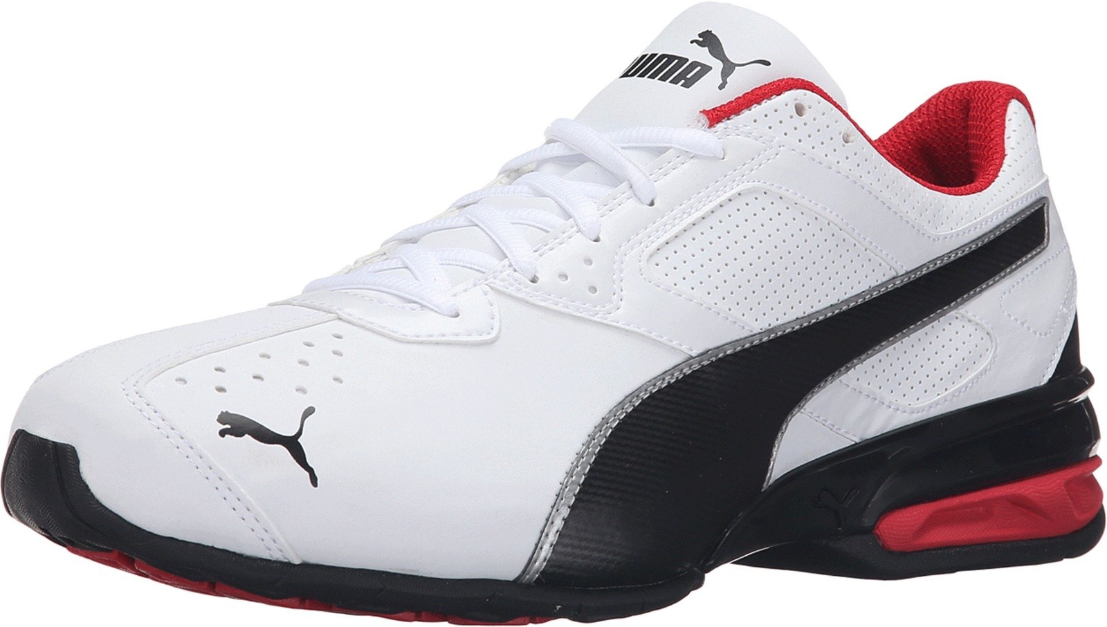 PUMA Men\'s Tazon 6 FM Cross Training Shoes, White-Black-Silver, Size 8.5 US