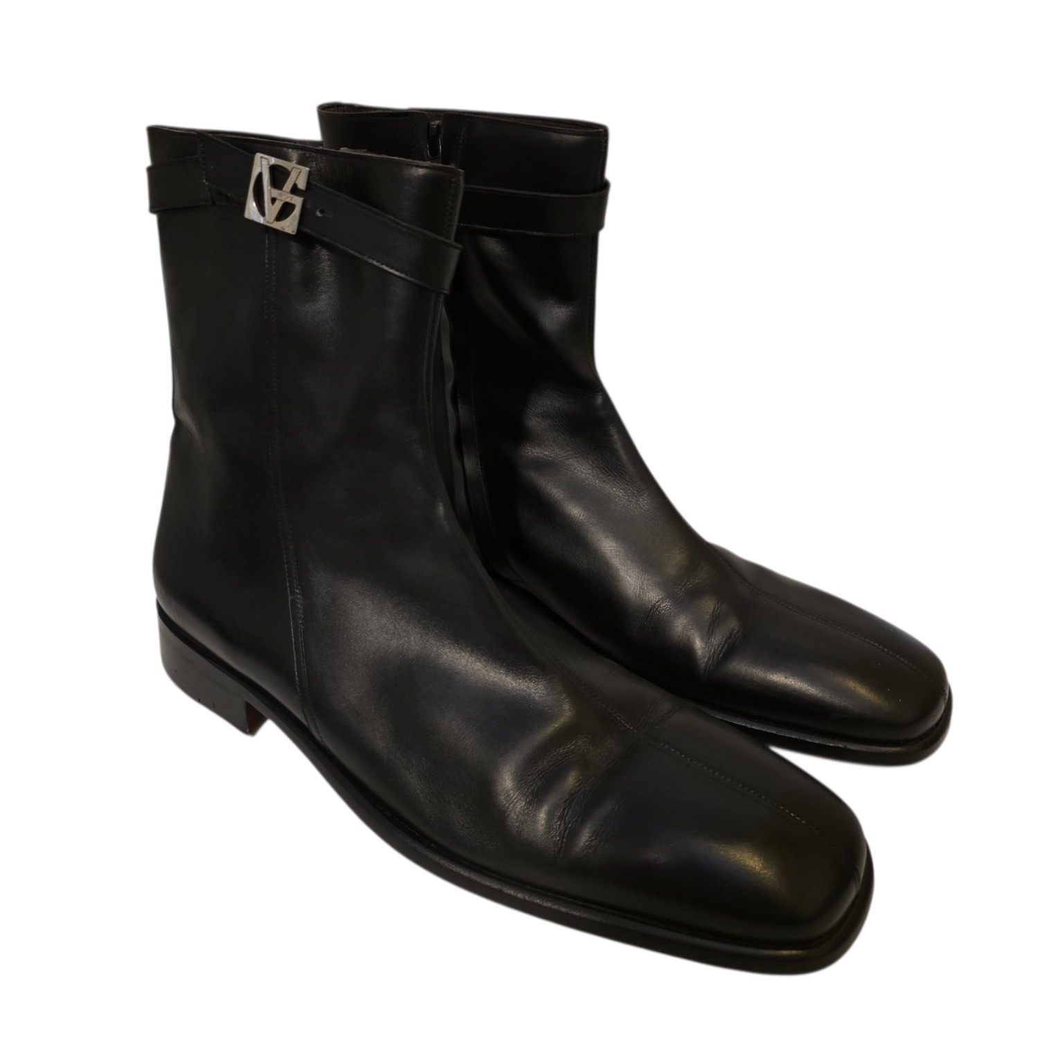 Gianni Versace Zip Boot Men\'s Size 13 (UK 12) Black Leather Zip Jodhpur Chelsea Gianni Versace Zip Boot Men\'s Size 13 (UK 12) Black Leather Zip Jodhpur Chelsea
