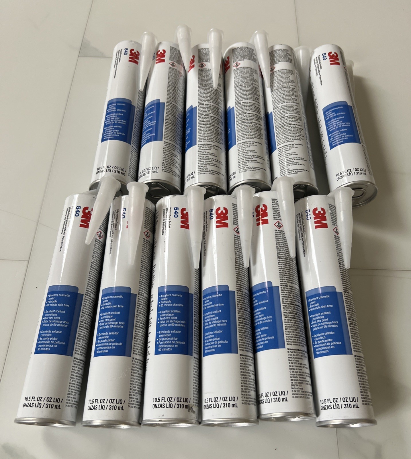 3M 540 Polyurethane Adhesive Sealant 10.5 fl Oz, Gray QTY 12