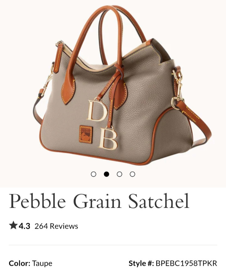 Dooney & Bourke Pebble Grain Satchel Sealed and New With Tags BPEBC1958TPKR Dooney & Bourke Pebble Grain Satchel Sealed and New With Tags BPEBC1958TPKR