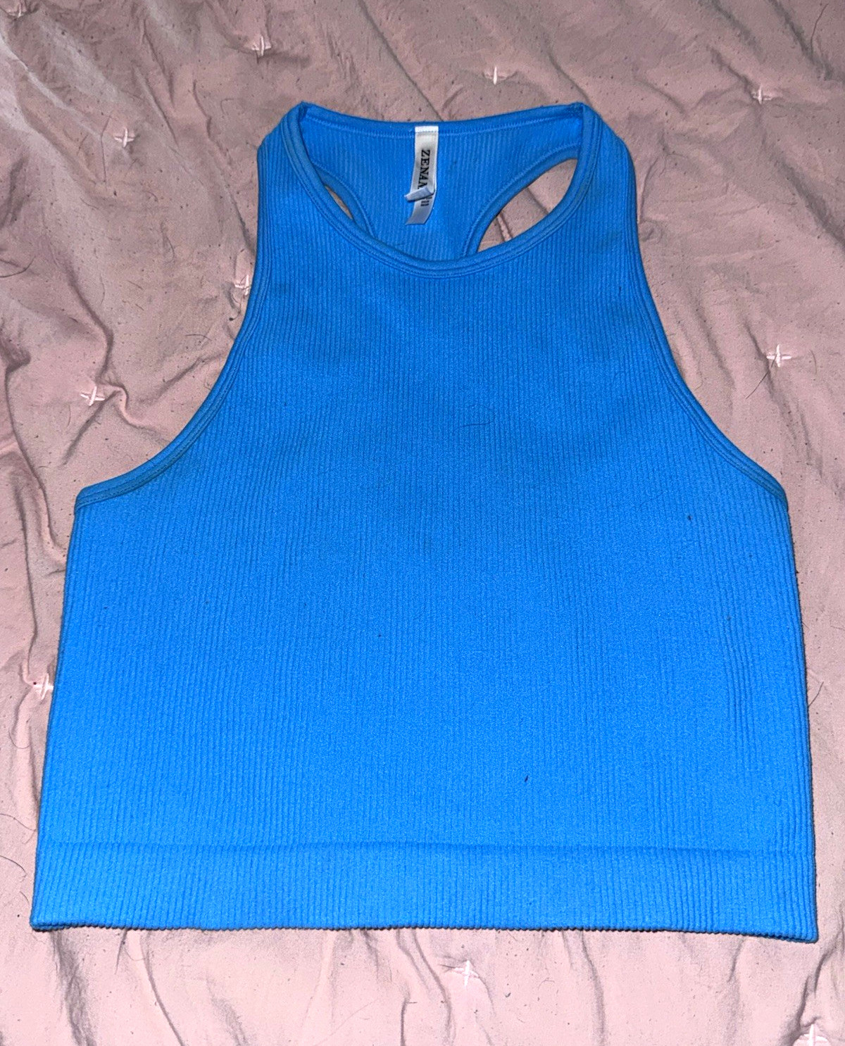 ZENANA Women\'s Blue Solid Knit Racerback Tanktop ZENANA Women\'s Blue Solid Knit Racerback Tanktop