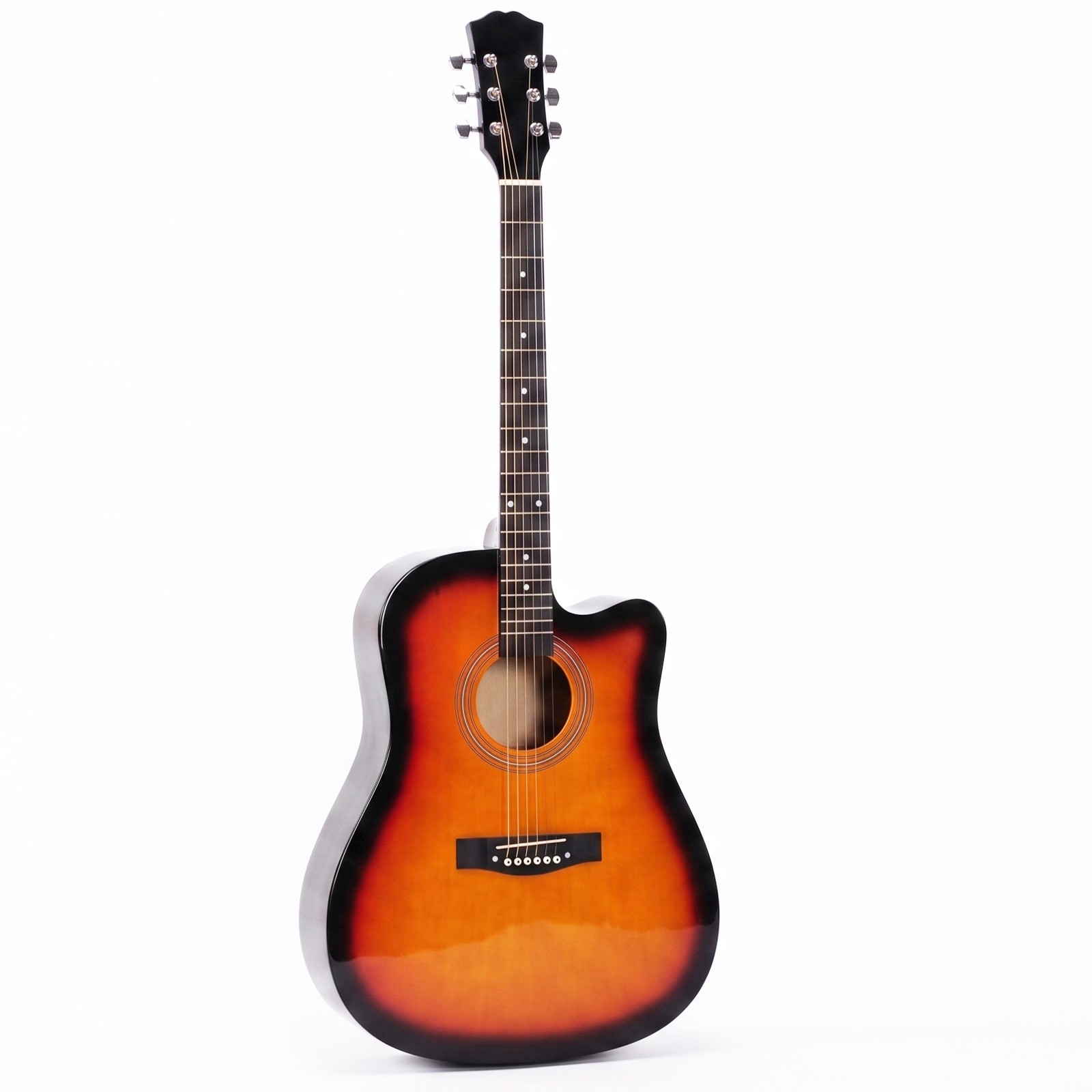 41‑Inch Cutaway Dreadnought Acoustic Guitar Sunset Mahogany Folk Guitar 41‑Inch Cutaway Dreadnought Acoustic Guitar Sunset Mahogany Folk Guitar
