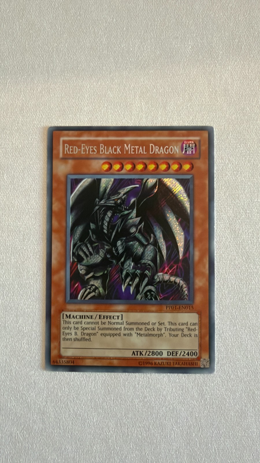 PP01-EN015 Red-Eyes Black Metal Dragon Secret Rare Unl Edition Yugioh Card PP01-EN015 Red-Eyes Black Metal Dragon Secret Rare Unl Edition Yugioh Card