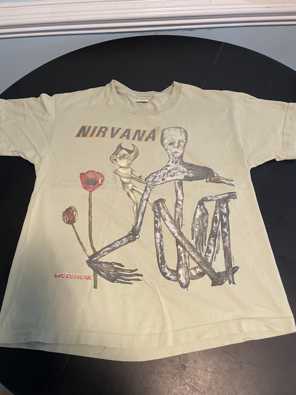 1993 Vintage Nirvana Incesticide T-Shirt Green Anvil XL 1993 Vintage Nirvana Incesticide T-Shirt Green Anvil XL
