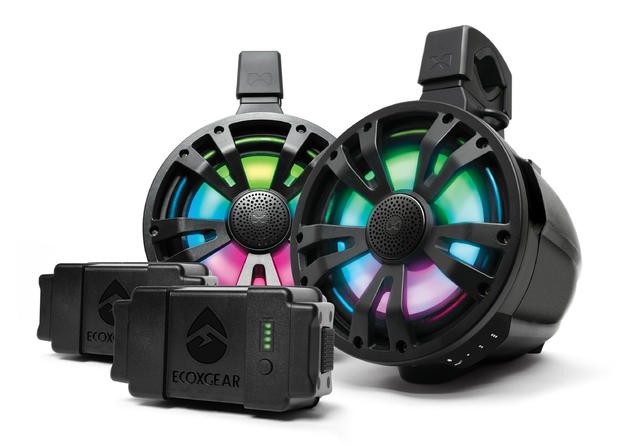 ECOXGEAR ExtremeTower TBB8 Amplified Speakers with Batteries Black