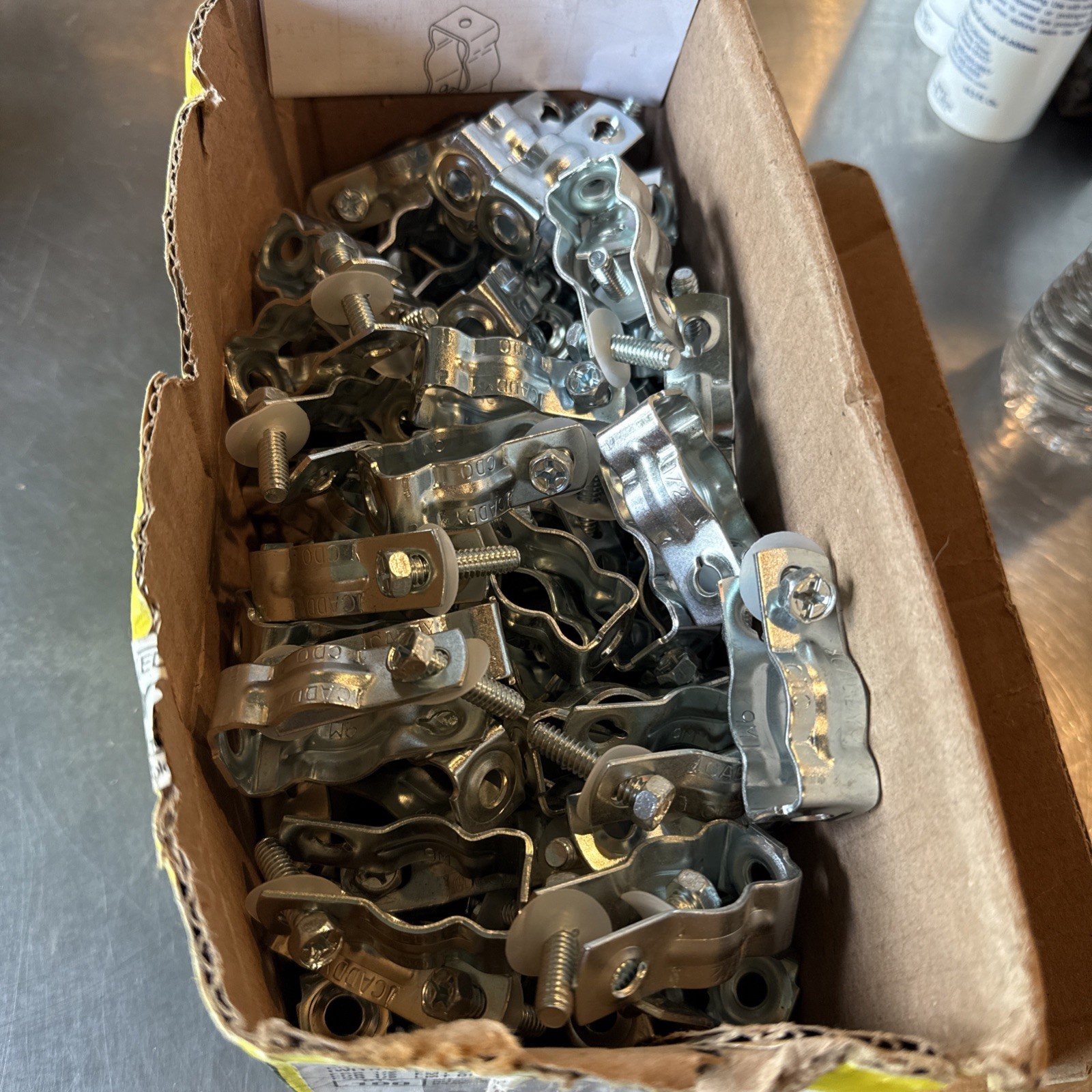 91 PCs. Nvent Caddy CD0B 1/2” Conduit Hanger (With Bolt Attached) 91 PCs. Nvent Caddy CD0B 1/2” Conduit Hanger (With Bolt Attached)