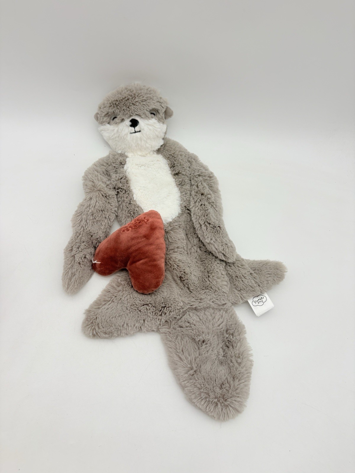 Slumberkins Otter Snuggler Lovey Gray Security Blanket Heart Gray Baby Plush Toy Slumberkins Otter Snuggler Lovey Gray Security Blanket Heart Gray Baby Plush Toy