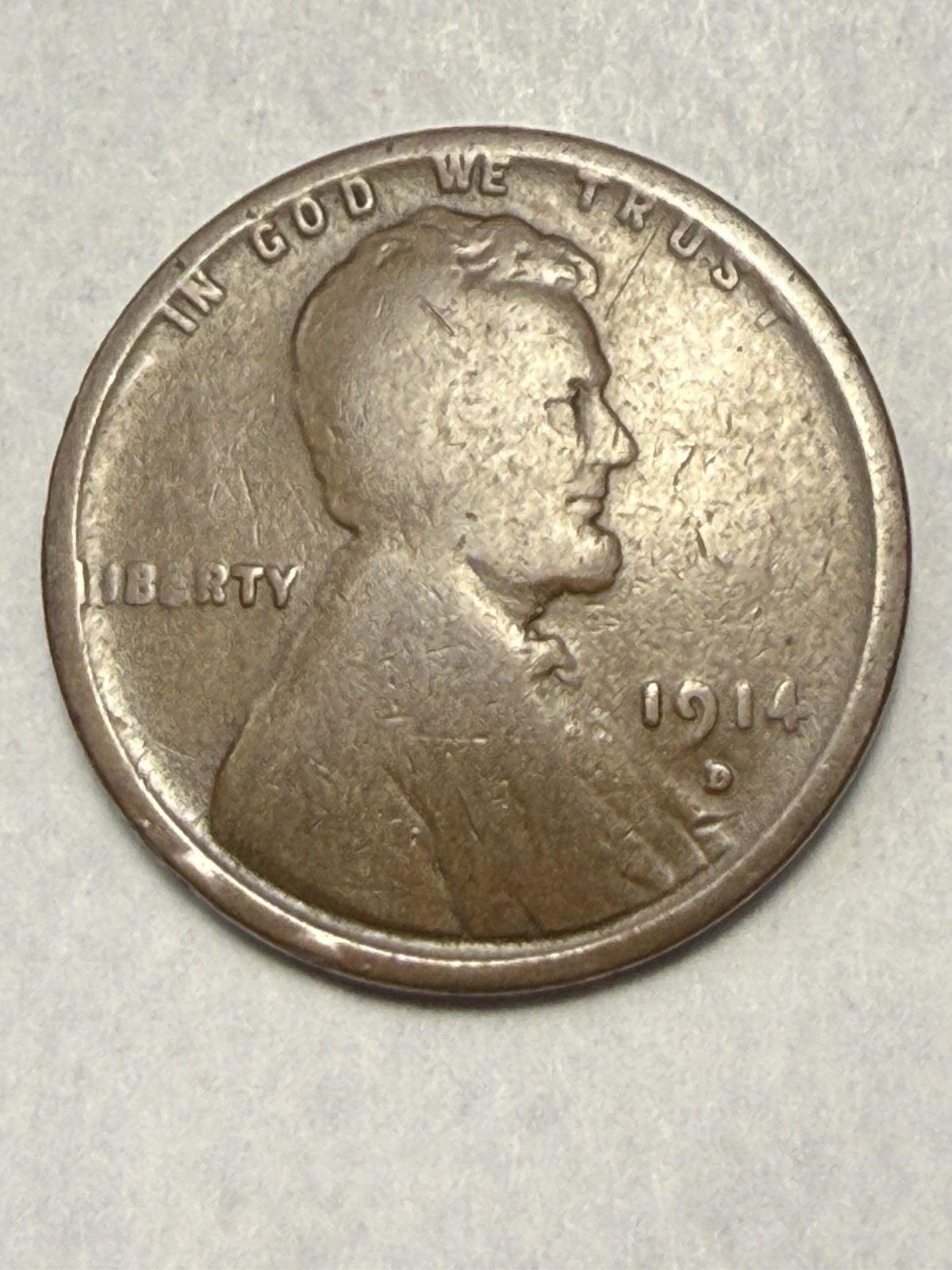 1914-D LINCOLN CENT-  GOOD  (KEY DATE FOR YOUR SET)   RARE LINCOLN  🔥 *