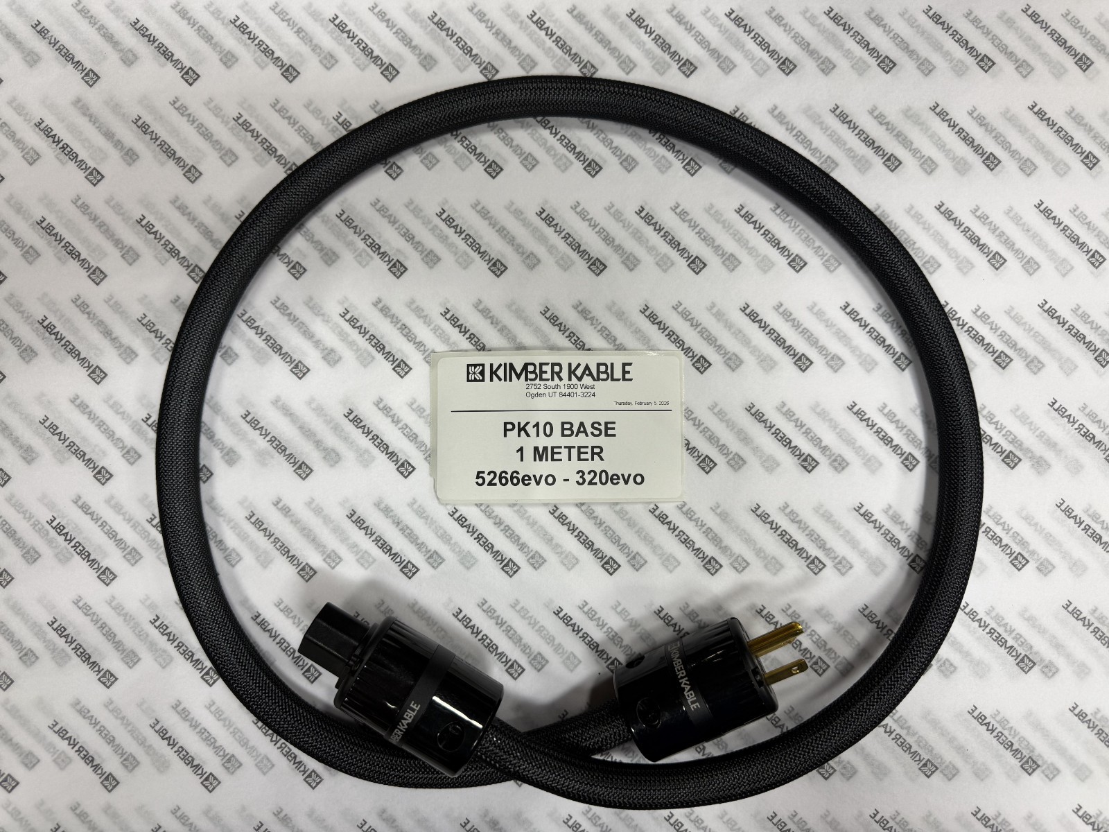 Kimber Kable PK10 BASE Power Cord 1 Meter (Retail $314)