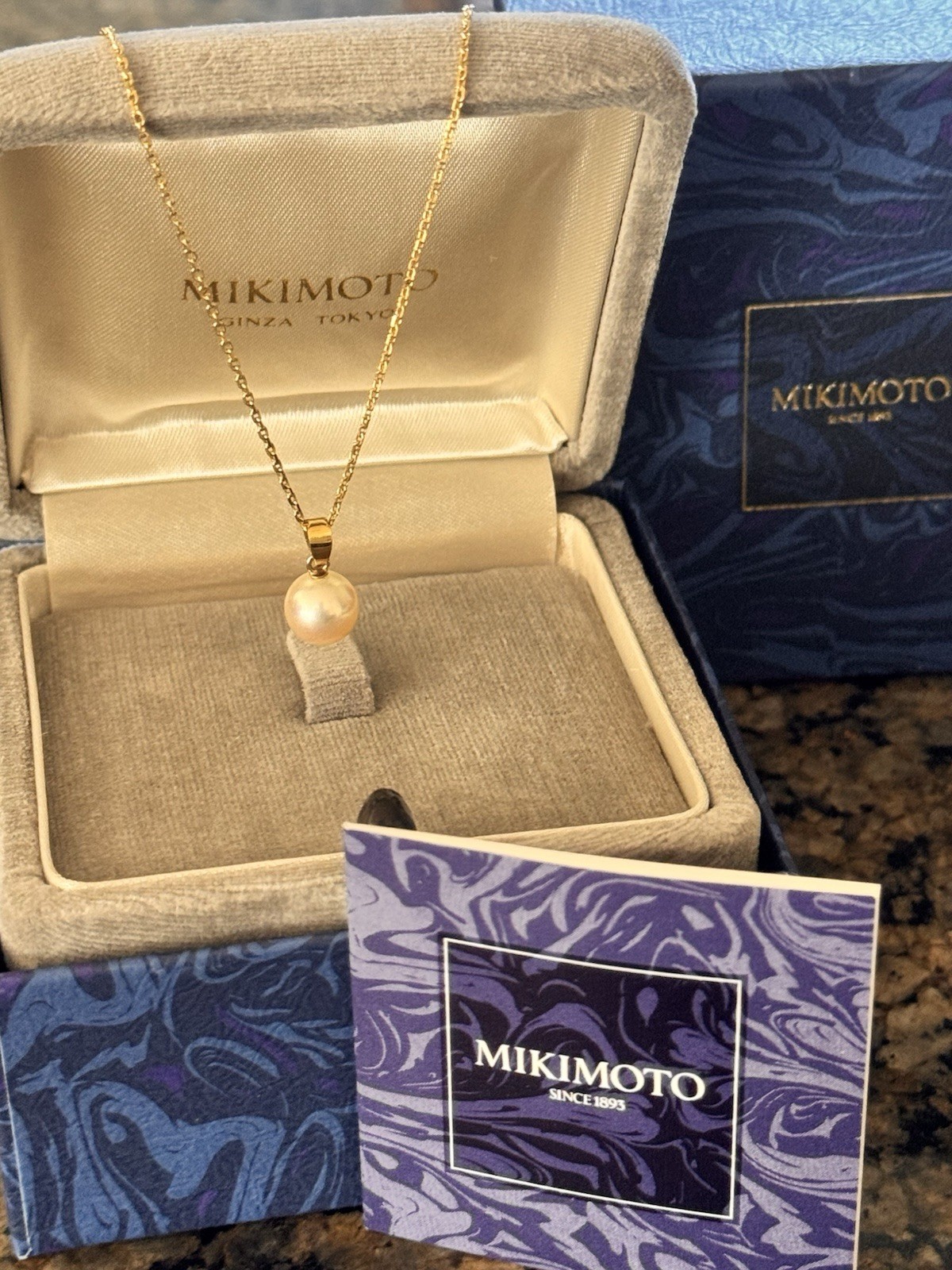 Mikimoto Pearl Necklace 14k Japan Yellow Gold Usa Fast Shipping Mikimoto Pearl Necklace 14k Japan Yellow Gold Usa Fast Shipping