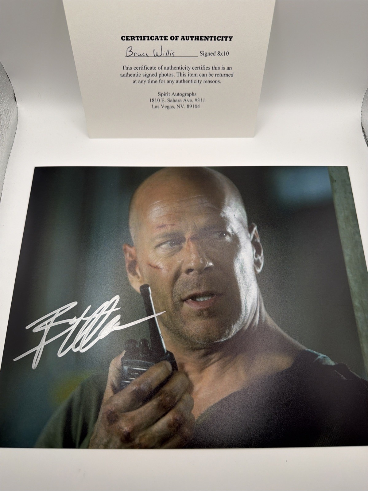 Bruce Willis Die Hard Signed 8x10 with COA