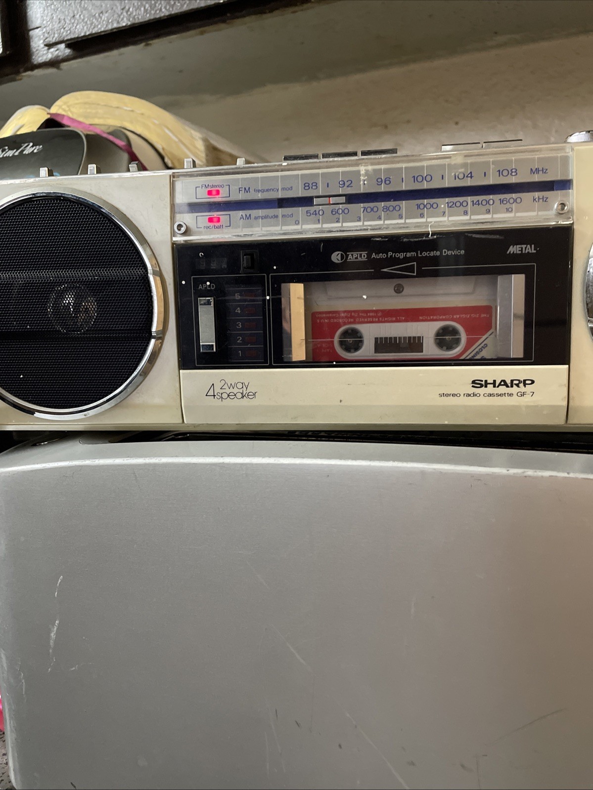 Sharp GF-7 Vintage Stereo Radio Cassette Player/ Recorder / PA - Working Order