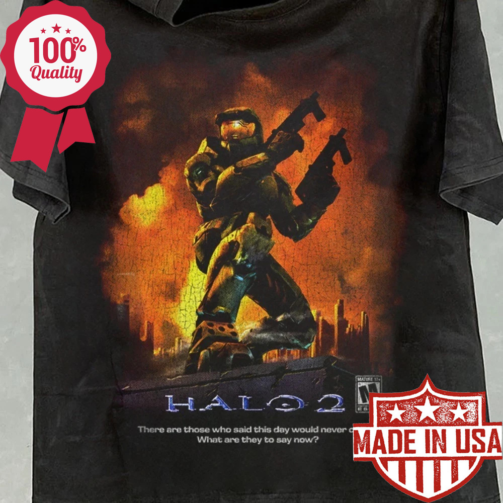 Halo 2 Master Chief T-Shirt – Retro Bootleg Video Game Graphic Tee S-5XL AH0183 Halo 2 Master Chief T-Shirt – Retro Bootleg Video Game Graphic Tee S-5XL AH0183