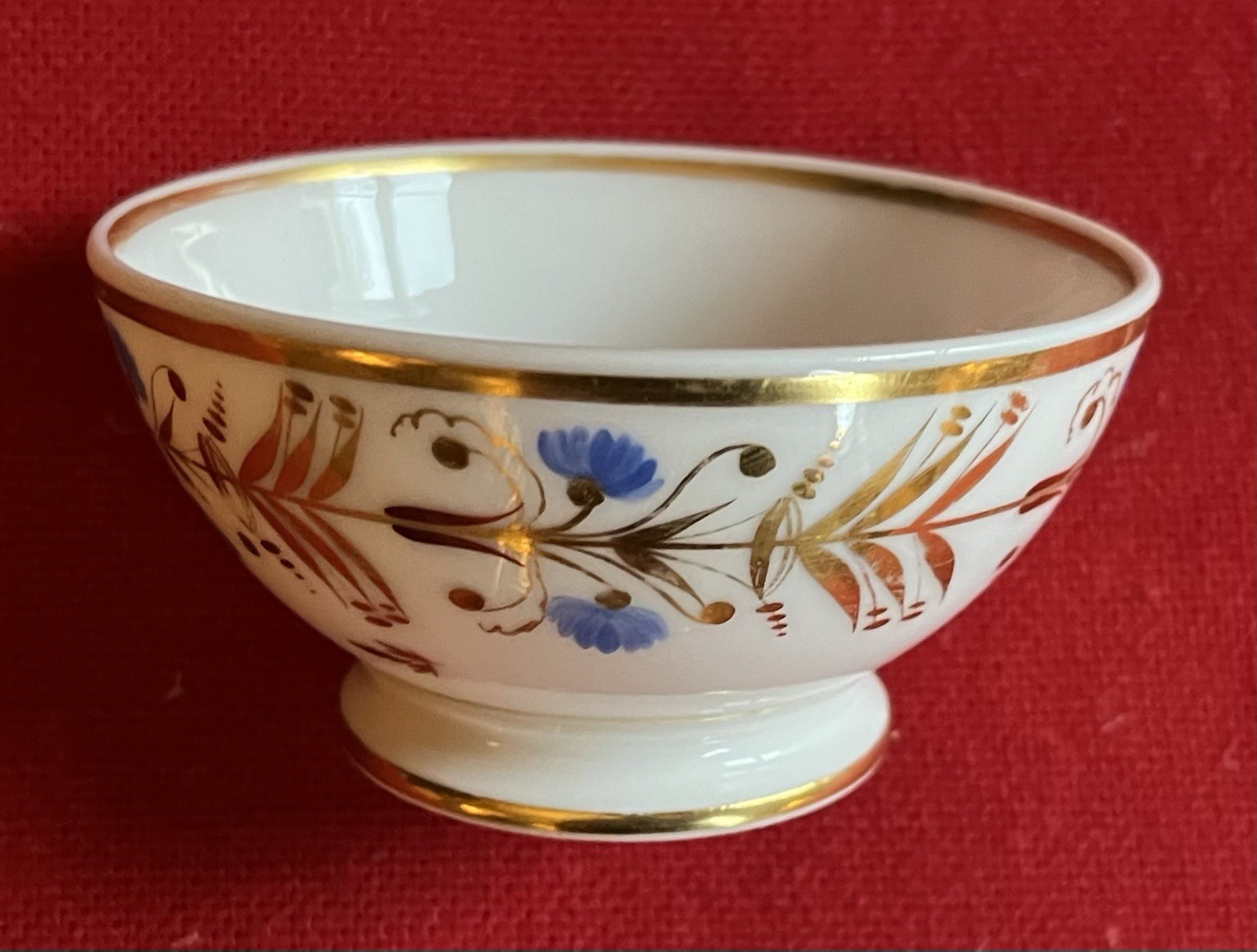 Antique 19th Century French Empire Paris Porcelain Small Footed Bowl or Tea Cup Antique 19th Century French Empire Paris Porcelain Small Footed Bowl or Tea Cup