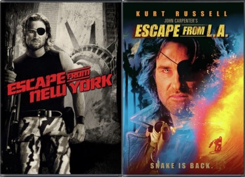 ESCAPE FROM NEW YORK + ESCAPE FROM LA Sealed New DVD Kurt Russell Both Films