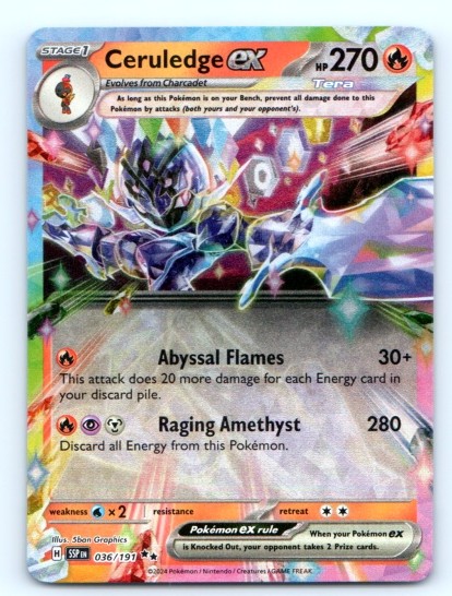 TCG ~ Ceruledge ex 036/191 ~ English Near Mint
