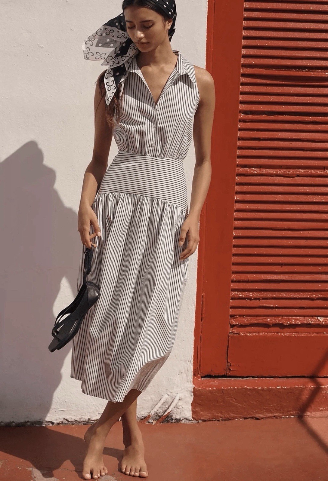 NWT Anthropologie Tobie drop-Waist MIDI Dress Xs