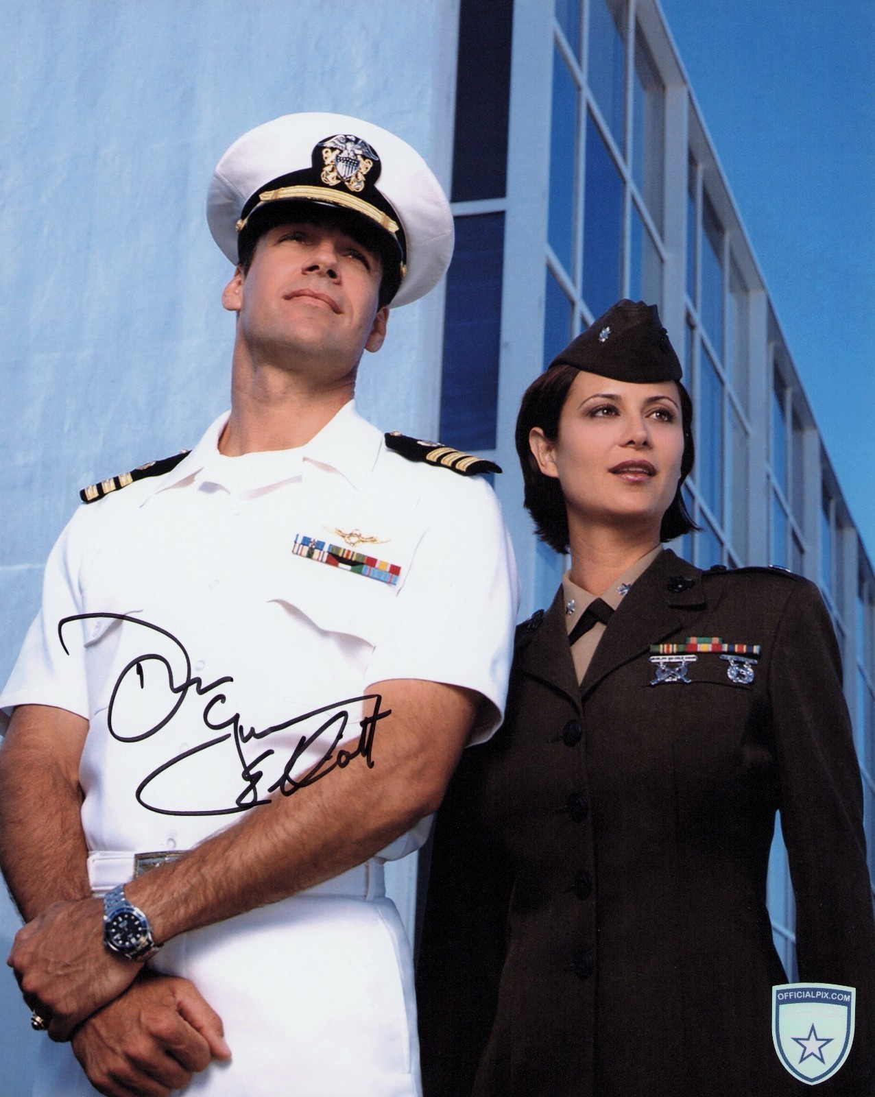 Signed David James Elliott JAG Harmon Rabb Jr. 8x10 w/ Official Pix COA