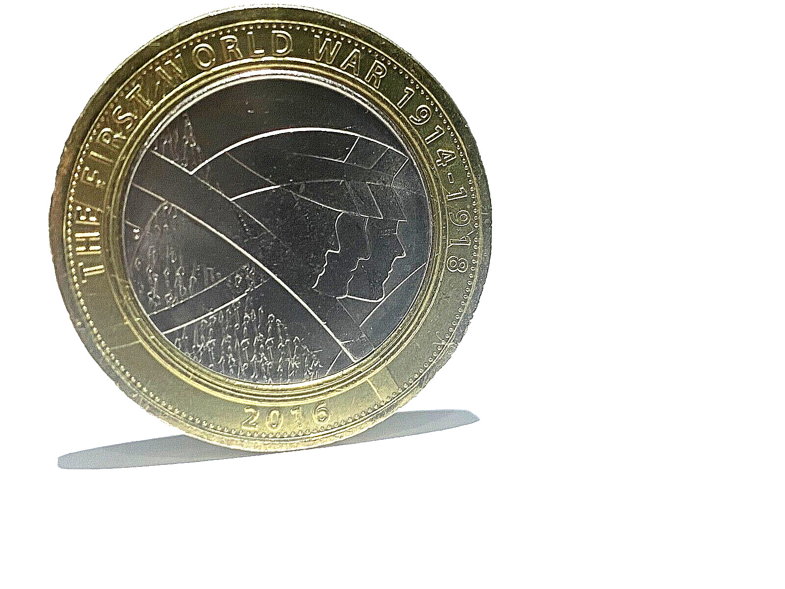 Rare £2 coin ww1 minting error  in great condition circulated 