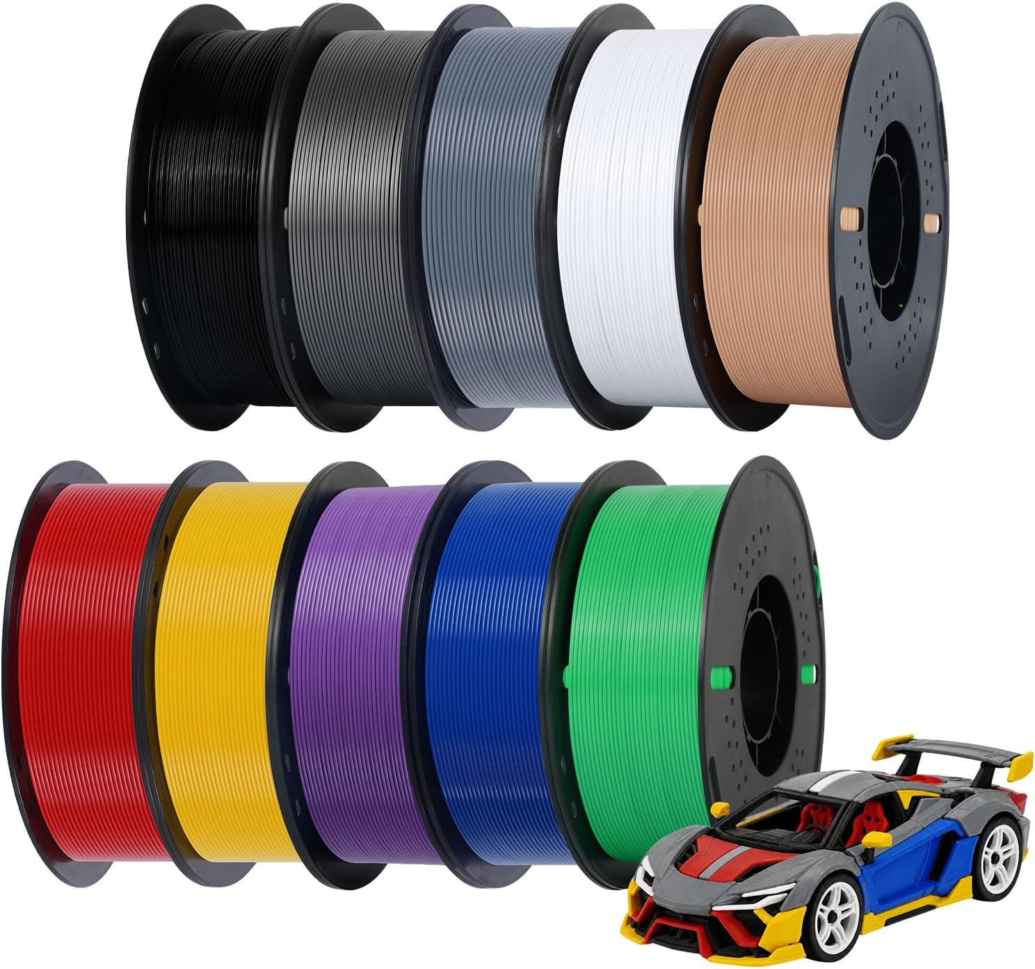 PETG 3D Printer Filament, 10 Rolls, Dimensional Accuracy +/- 0.03 Mm, 10Kg Spool PETG 3D Printer Filament, 10 Rolls, Dimensional Accuracy +/- 0.03 Mm, 10Kg Spool