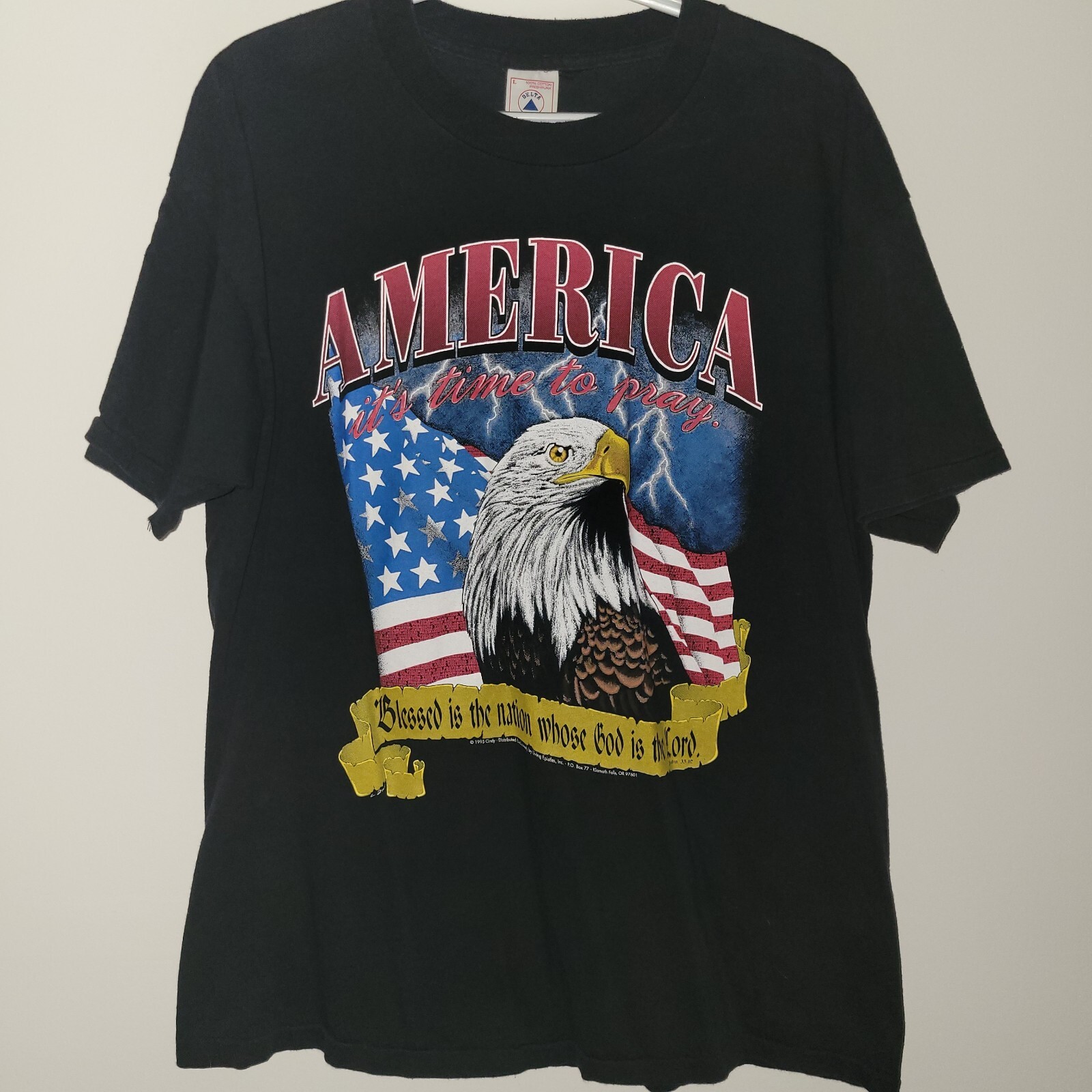 Vintage 1995 Living Epistles America It\'s Time To Pray T-Shirt Men\'s Size Large Vintage 1995 Living Epistles America It\'s Time To Pray T-Shirt Men\'s Size Large