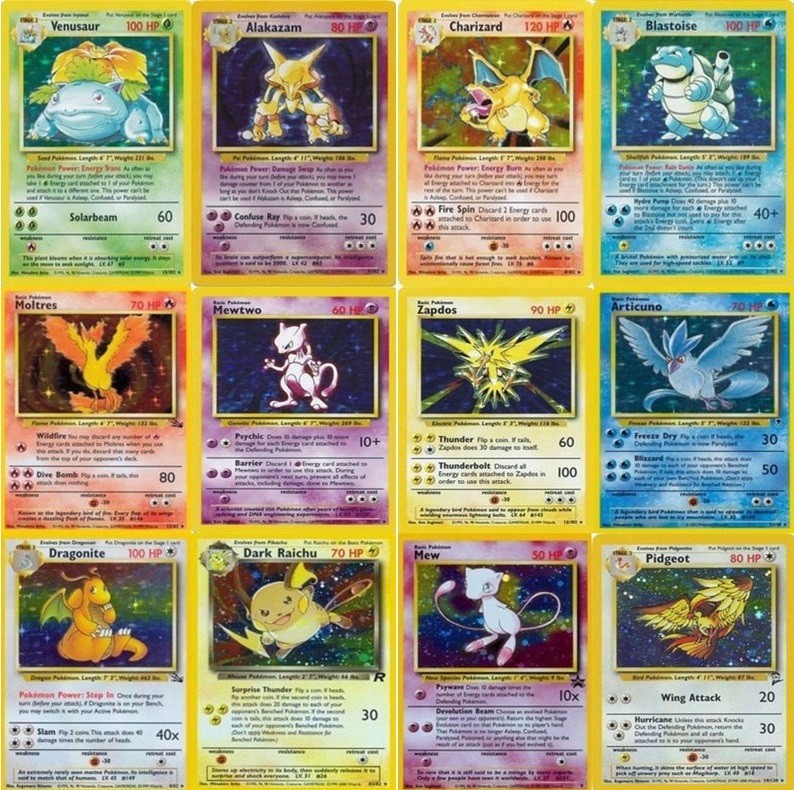Pokemon Cards Ultra Rares Bundle Vintage Cards Charizard Mewtwo Mew Blastoise+