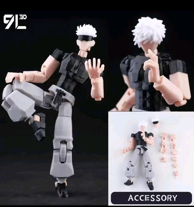 9L 3D Anime Figure Jujutsu Kaisen Gojo Grey Pants T13 Movable Dummy Lucky13 9L 3D Anime Figure Jujutsu Kaisen Gojo Grey Pants T13 Movable Dummy Lucky13