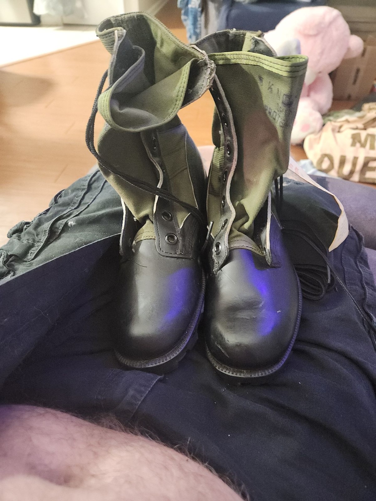 Vintage US Military Jungle Boots Olive Drab and Black Combat Boots Vintage US Military Jungle Boots Olive Drab and Black Combat Boots