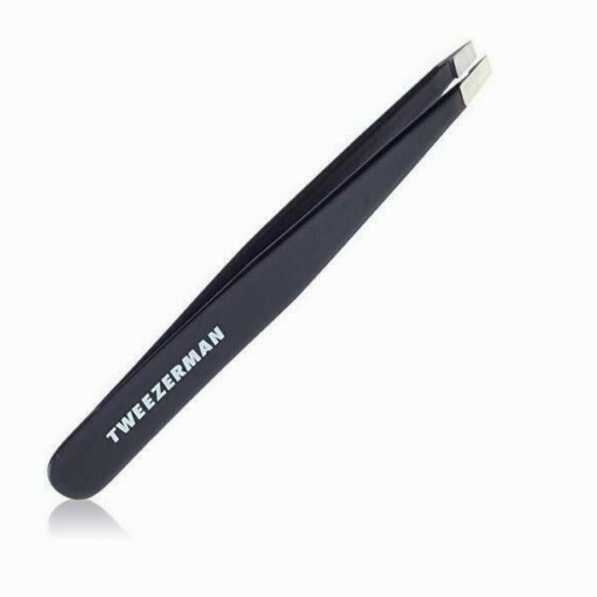 Tweezerman Black Full Size Slant Stainless Steel Slant Tweezer 