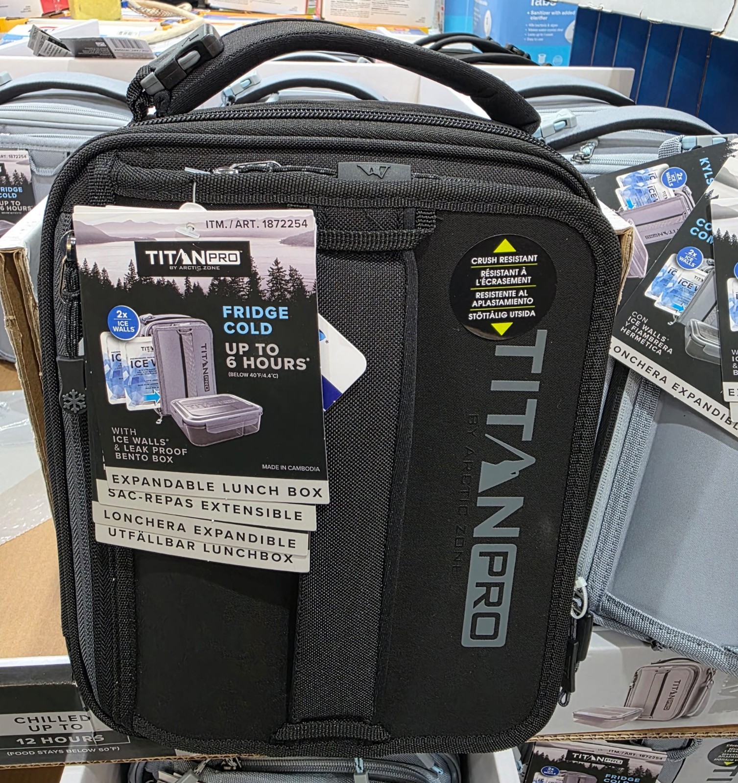 Titan Pro by Arctic Zone Black Soft Cooler Lunch Bag Leak Resistant New