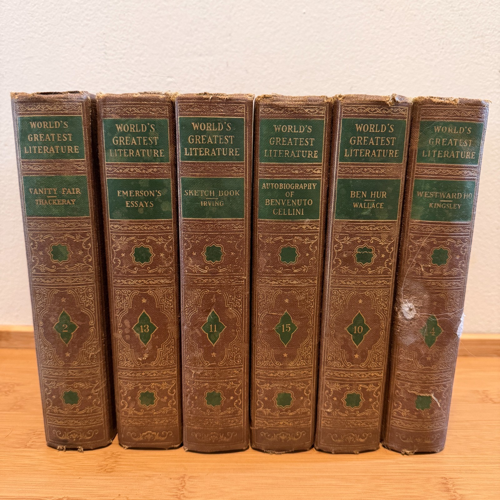 1936 World\'s Greatest Literature Spencer Press 6 Book Lot Vintage Classics