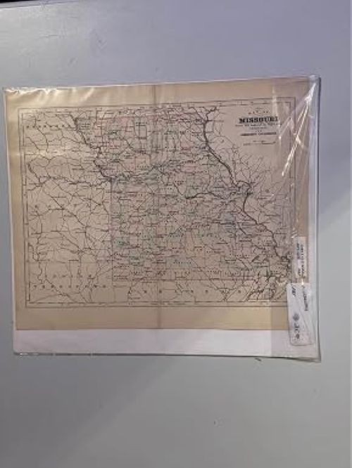 Original Antique 1885 Hand Colored Map of Missouri | 11 x 14 Inches, 