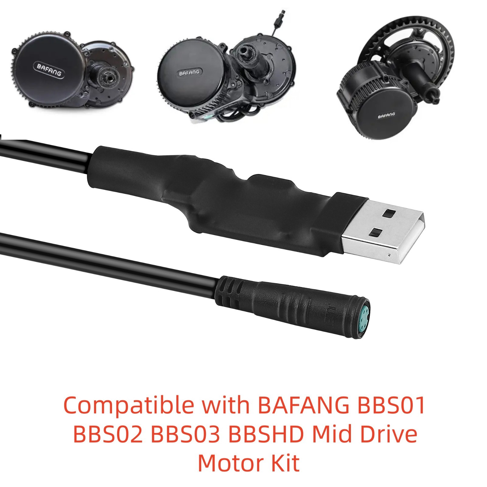 USB Programming Cable for BAFANG BBS01 BBS02 BBS03 BBSHD Mid Drive Motor Kit USB Programming Cable for BAFANG BBS01 BBS02 BBS03 BBSHD Mid Drive Motor Kit