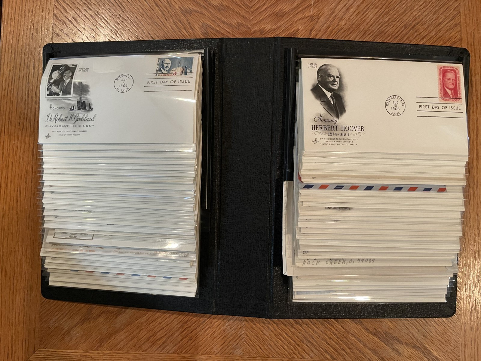 A White Ace First Day Cover Album with Space and President covers. A White Ace First Day Cover Album with Space and President covers.