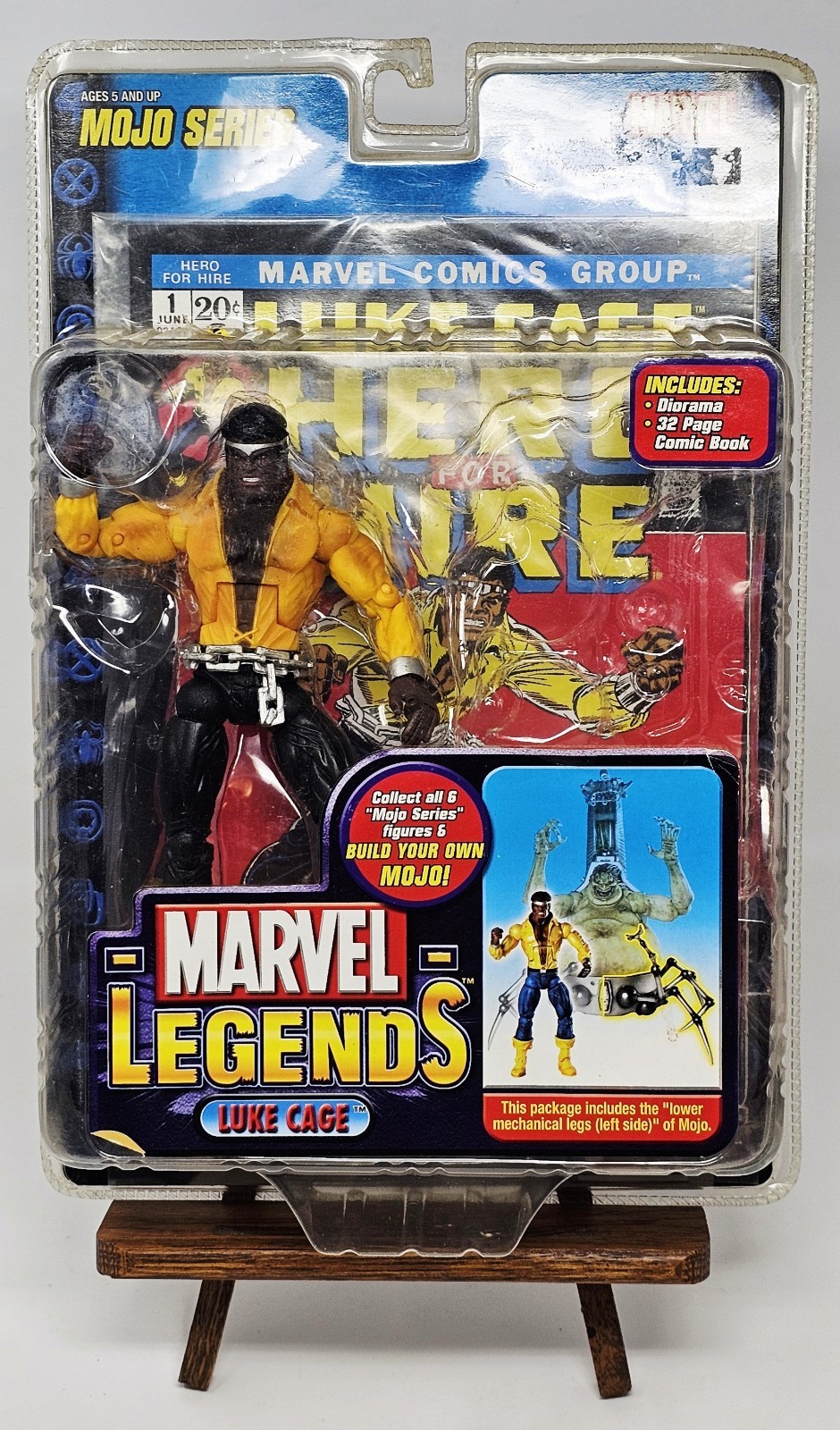 Marvel Legends Luke Cage Mojo Series Figure w/ Comic New Open Box Missing BAF