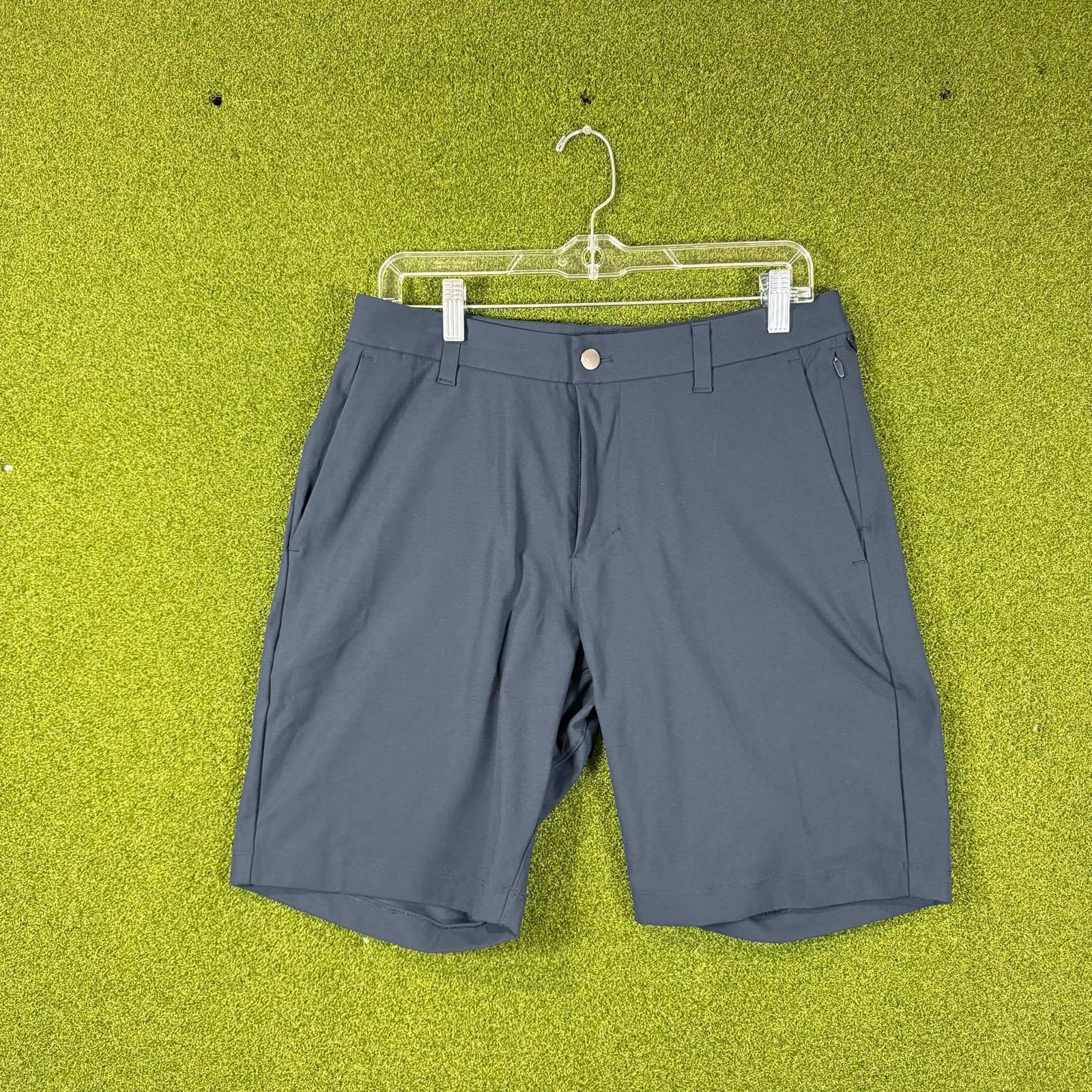 Lululemon Commission Golf Shorts Mens 31 Navy Blue Flat Front Performance Lululemon Commission Golf Shorts Mens 31 Navy Blue Flat Front Performance