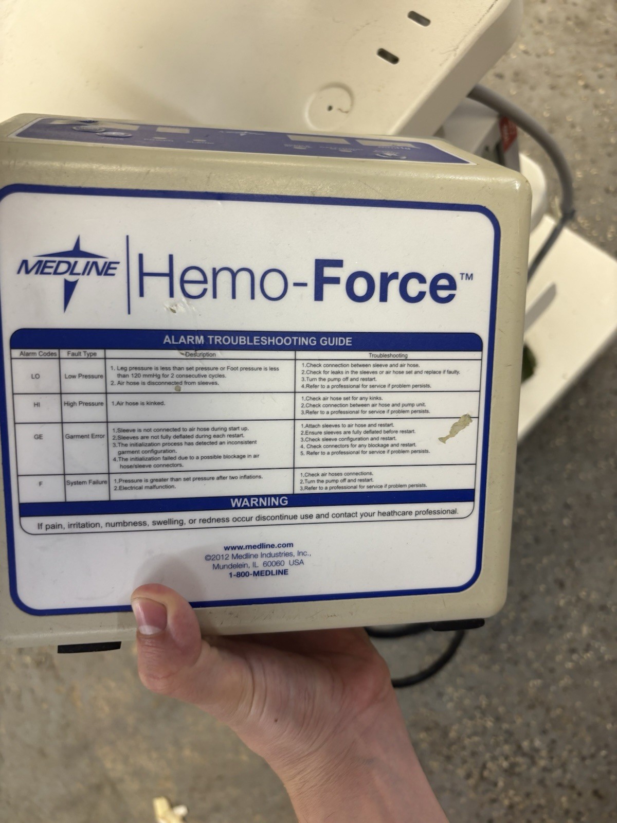 Medline Hemo-Force SQ Sequential DVT Pump (MDS600SQ) (two available)