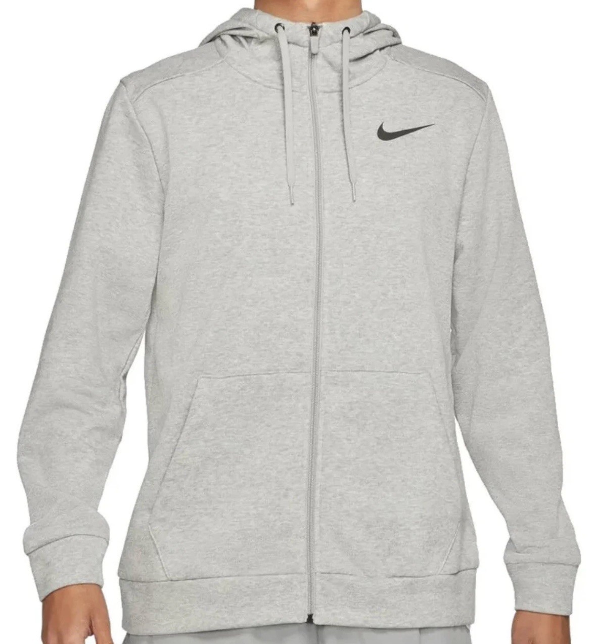 Nike Men\'s Grey Heather Dri-FIT Full-Zip Training Hoodie NWT Sz XL Nike Men\'s Grey Heather Dri-FIT Full-Zip Training Hoodie NWT Sz XL