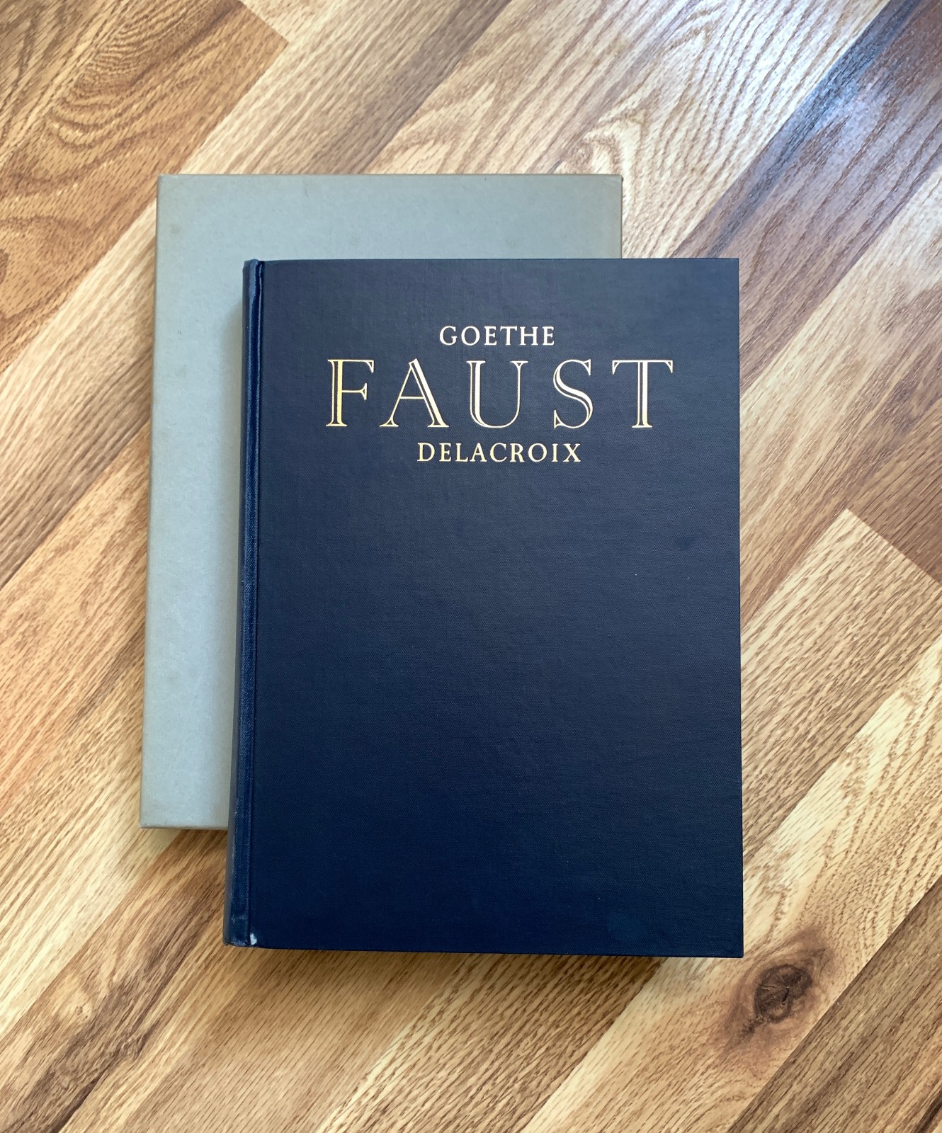 Faust Goethe Heritage Press HC 59 Lithographs by Delacroix Slipcase No Sandglass