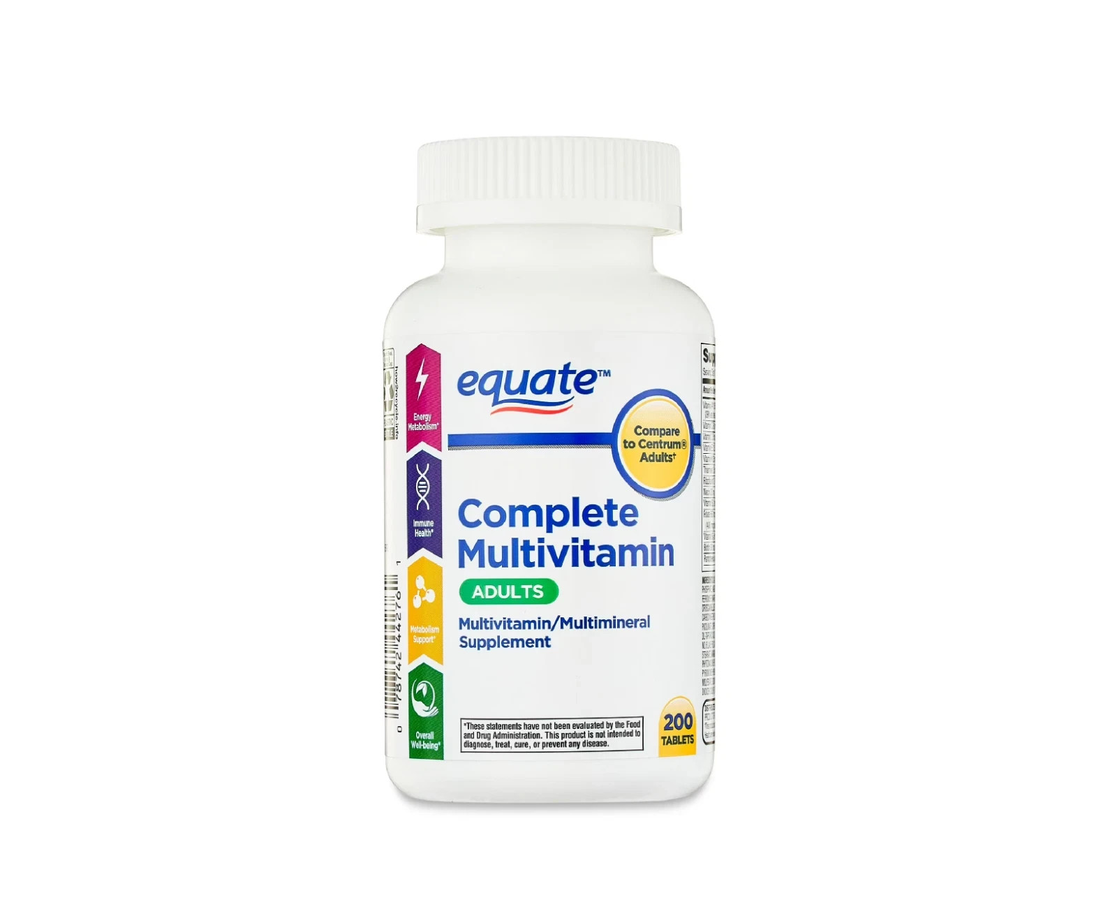 Equate Complete Multivitamin/Multimineral Supplement Tablets, Adults, 200 Count Equate Complete Multivitamin/Multimineral Supplement Tablets, Adults, 200 Count