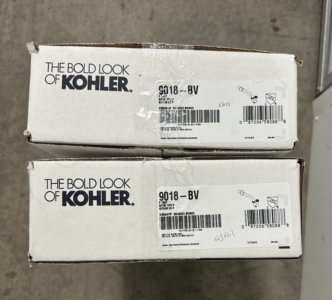 Kohler K-9018-BV P-Trap.  Qty Of 2