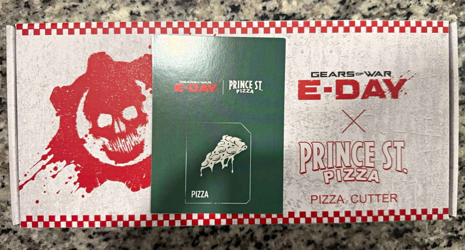 IN HAND. Gears of War: E-Day Pizza Cutter Prince St. Pizza IN HAND. Gears of War: E-Day Pizza Cutter Prince St. Pizza