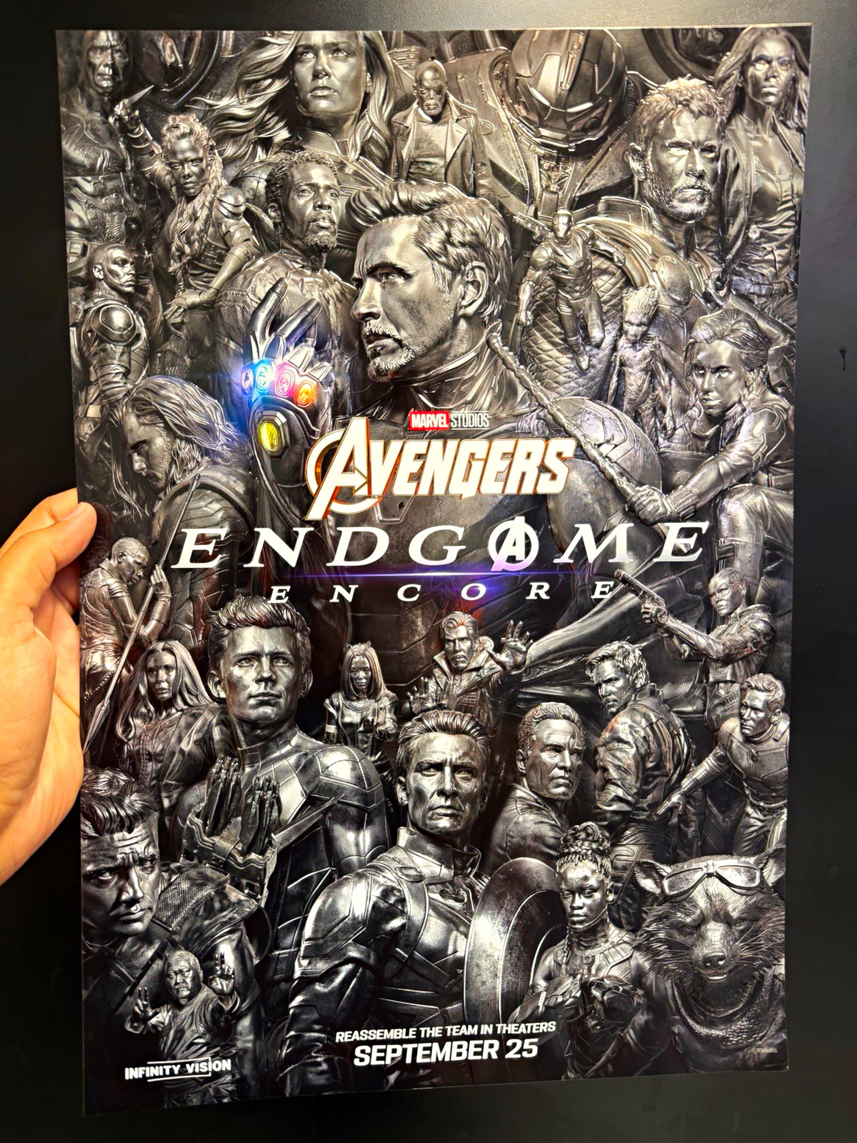 Avengers Endgame Encore Embossed Foil Mini Poster Infinity Vision 2026 Marvel