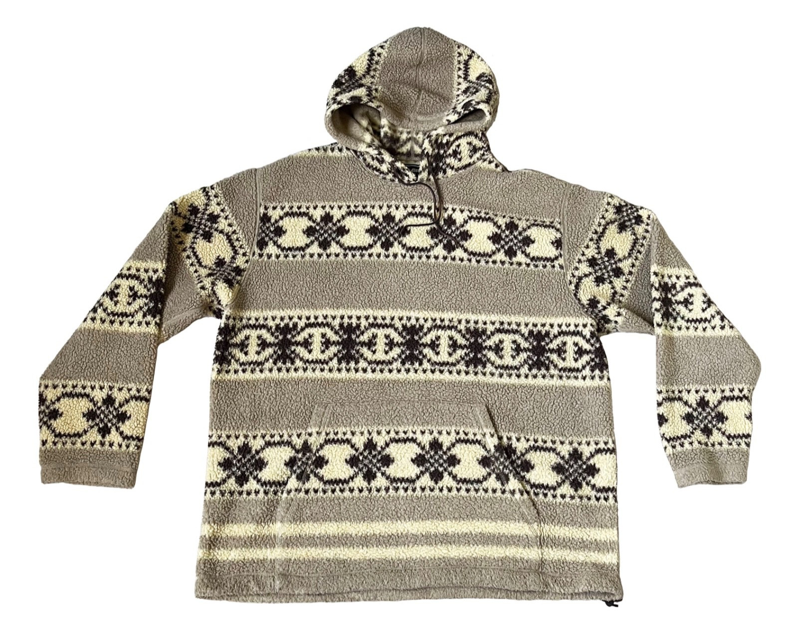 Vintage Polo Sport Ralph Lauren Southwestern Aztec Fleece Hoodie Mens Large