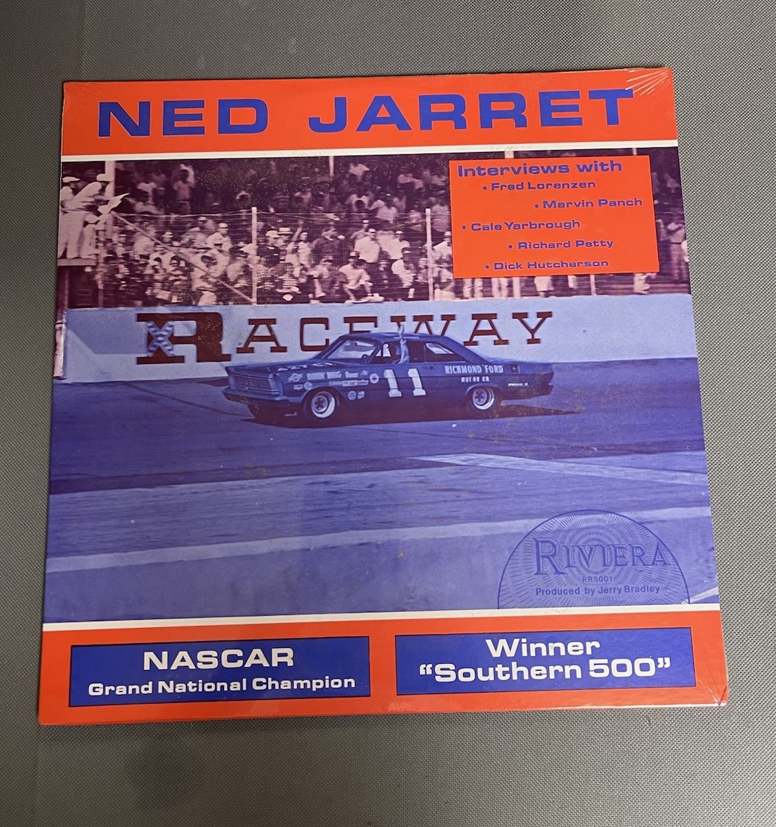 1965 Sealed Ned Jarrett Racing Album Vinyl 33 1/3 Record Grand National Champion 1965 Sealed Ned Jarrett Racing Album Vinyl 33 1/3 Record Grand National Champion