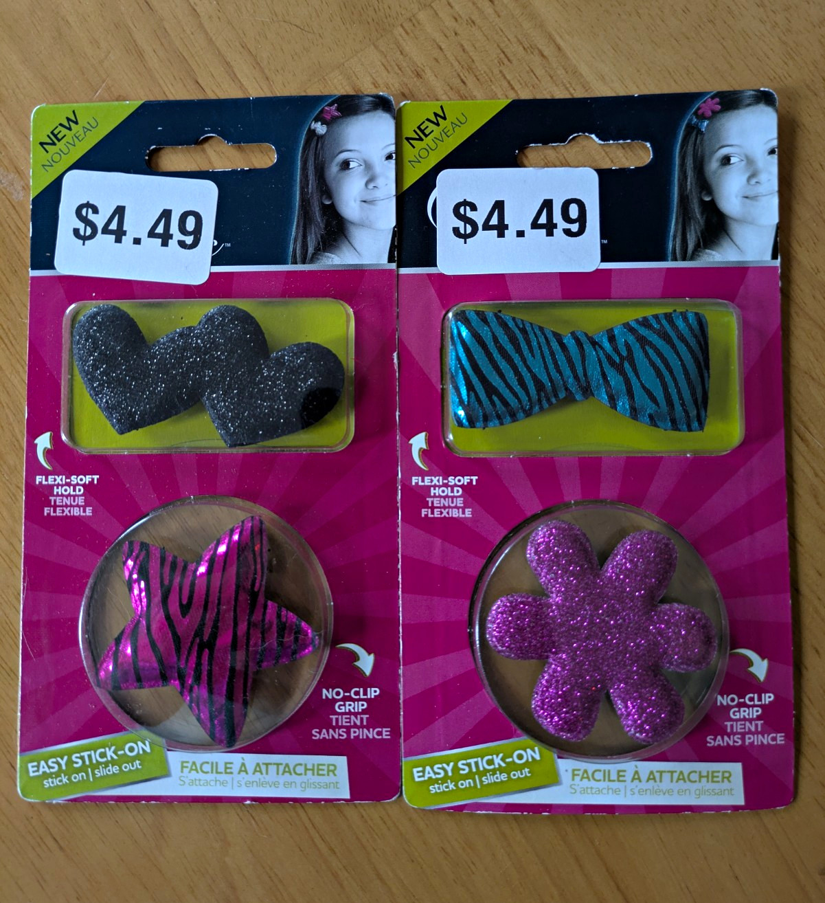 VTG Goody Softies Stick On Hair Clips No Clip Grip Zebra Glitter Y2K NIP Lot 2 VTG Goody Softies Stick On Hair Clips No Clip Grip Zebra Glitter Y2K NIP Lot 2