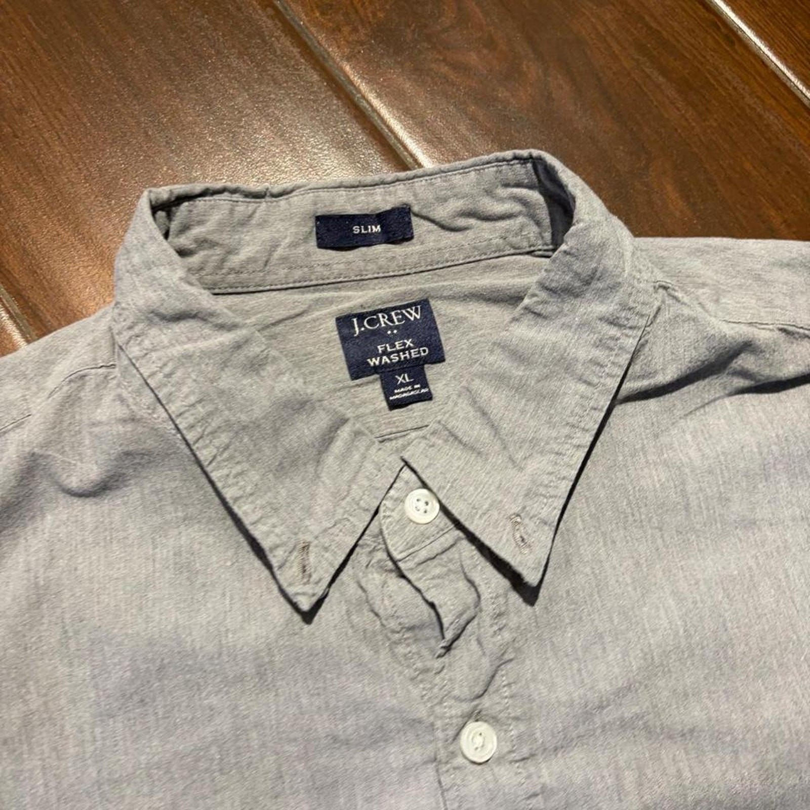 Jcrew wash flex grey button